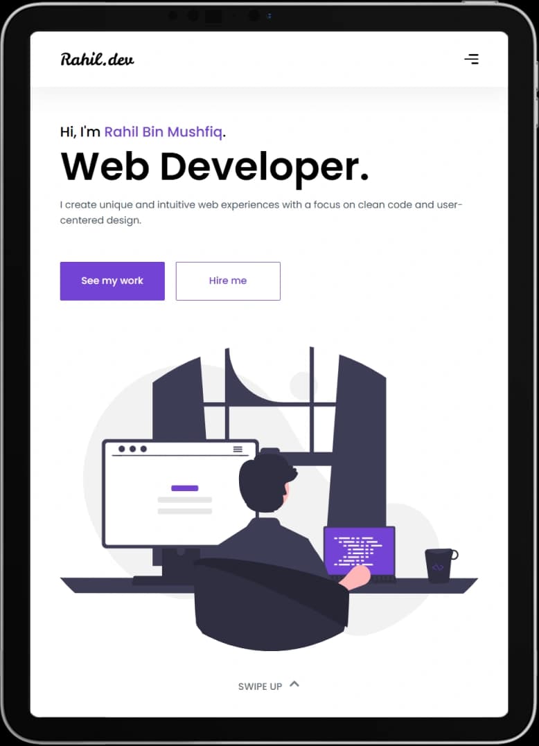 My Portfolio Cover - Tablet Mockup