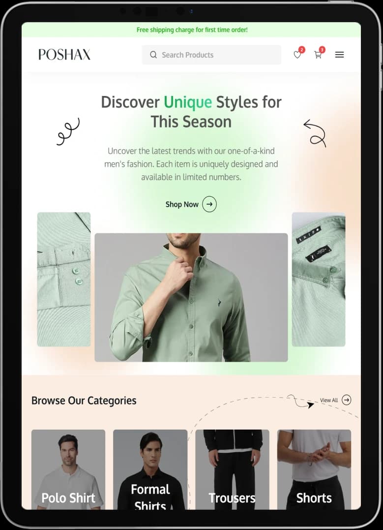 PoshaX Cover - Tablet Mockup