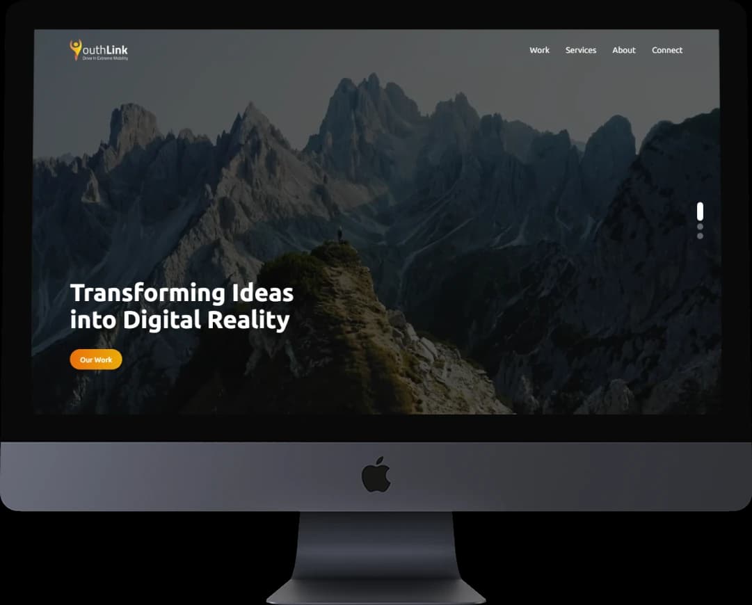 YouthLink Portfolio Cover - Desktop Mockup