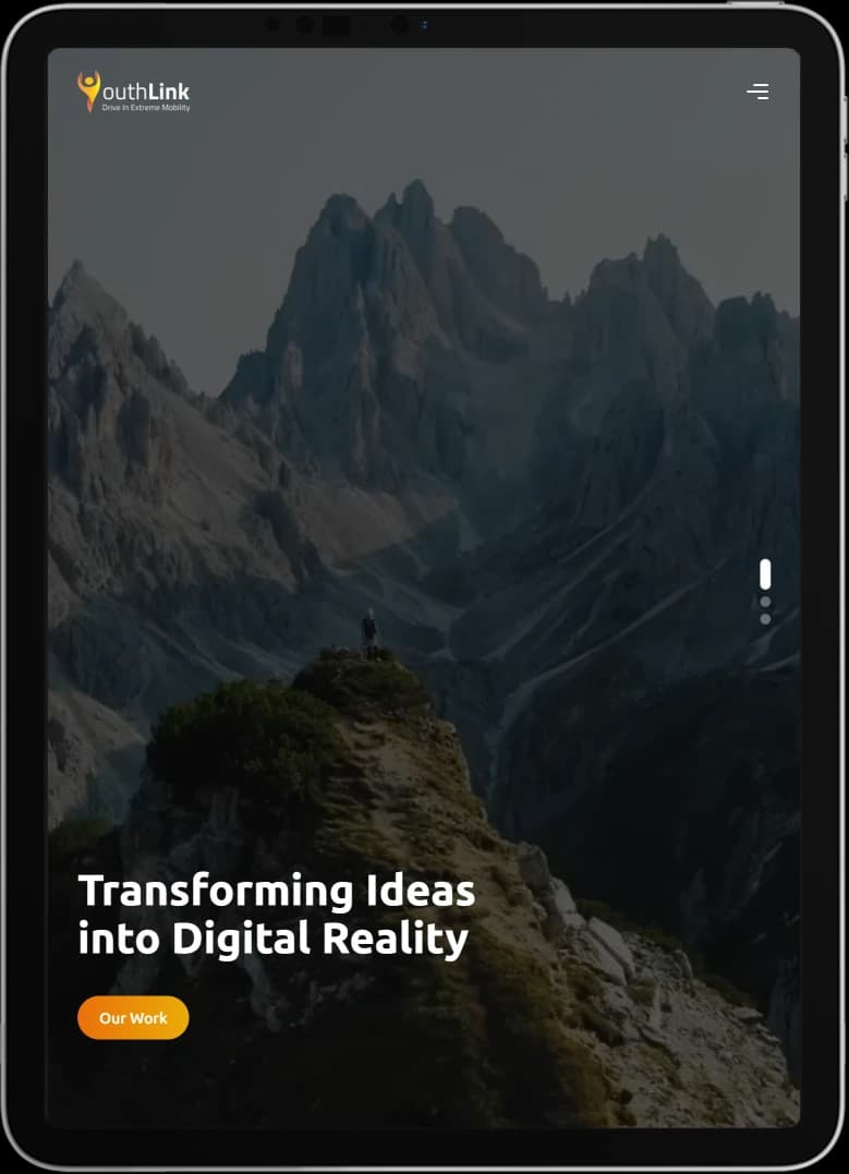 YouthLink Portfolio Cover - Tablet Mockup